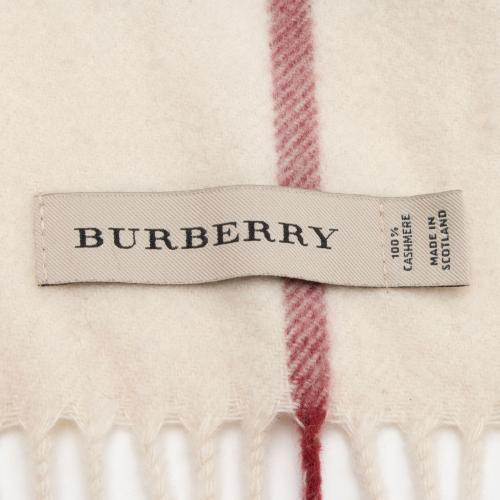 Burberry Cashmere Giant Check Scarf