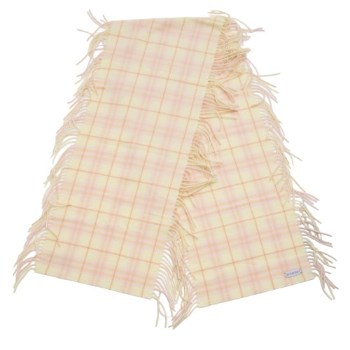 Burberry Cashmere Vintage Check Fringed Scarf