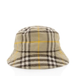 Burberry Cotton Check Bucket Hat - Size M