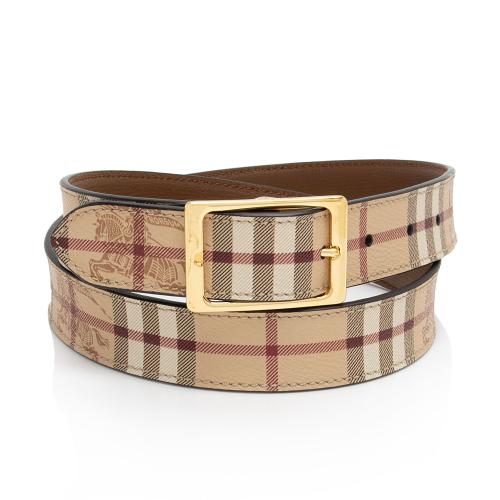 Burberry Haymarket Check Belt - Size 38 / 95