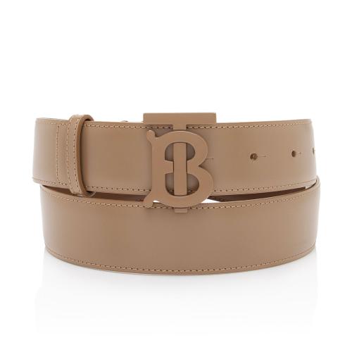 Burberry Leather TB Monogram Belt - Size 30 / 75