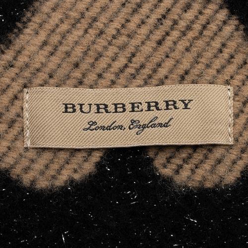 Burberry Wool Cashmere Heart Large Scarf