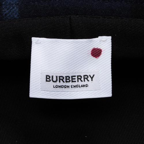 Burberry Wool Check Bucket Hat - Size L