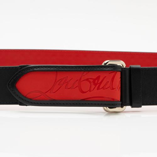 Christian Louboutin Leather Loubi Spike Belt - Size 43 / 109