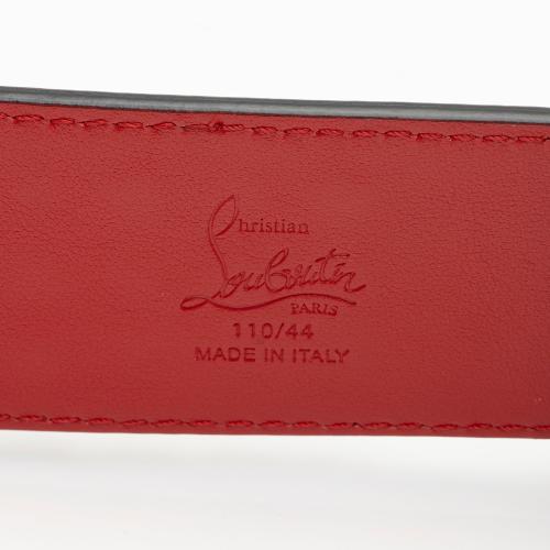 Christian Louboutin Leather Loubi Spike Belt - Size 43 / 109