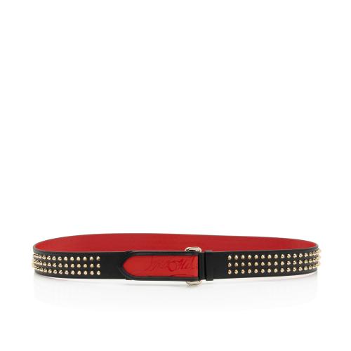 Christian Louboutin Leather Loubi Spike Belt - Size 43 / 109