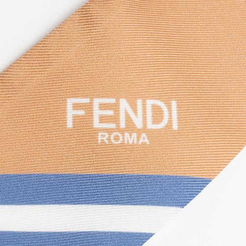 Fendi Silk Bandeau Wrappy Scarf