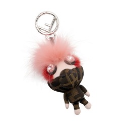 Fendi Zucca Canvas Space Monkey Bag Charm