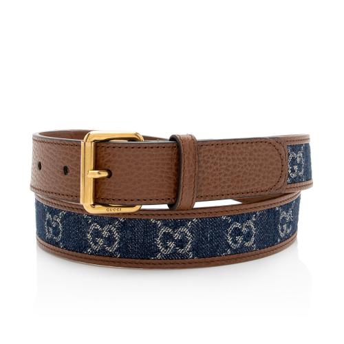 Gucci GG Denim Belt - Size 36 / 92