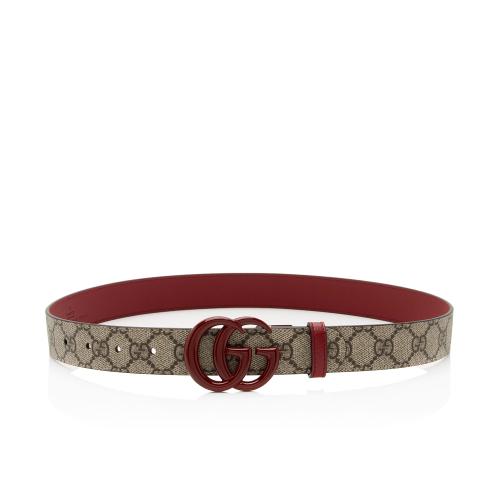 Gucci GG Supreme Slim Belt - Size 32 / 80