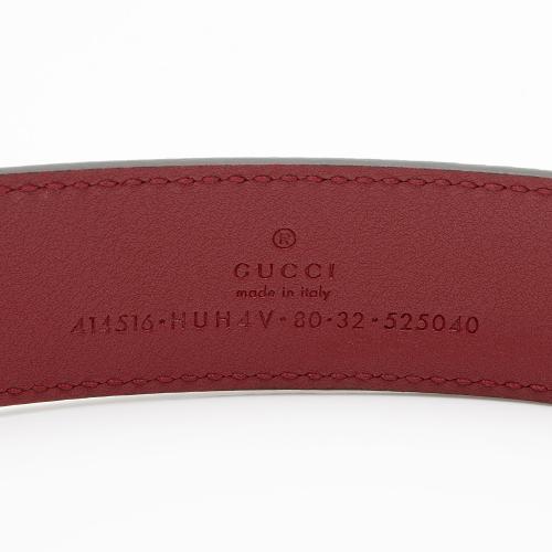 Gucci GG Supreme Slim Belt - Size 32 / 80