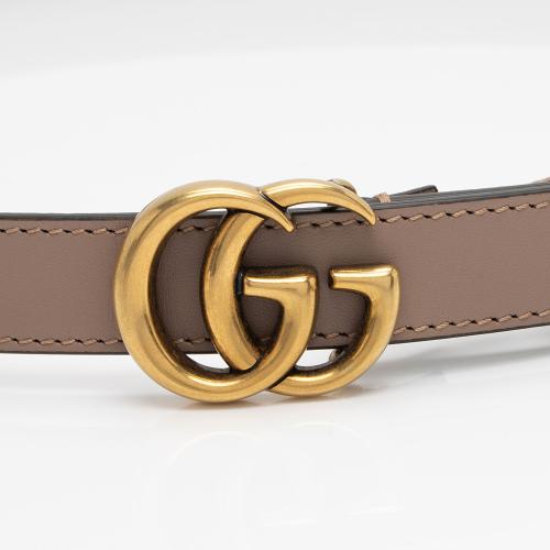 Gucci Leather GG Marmont Slim Belt - Size 36 / 92