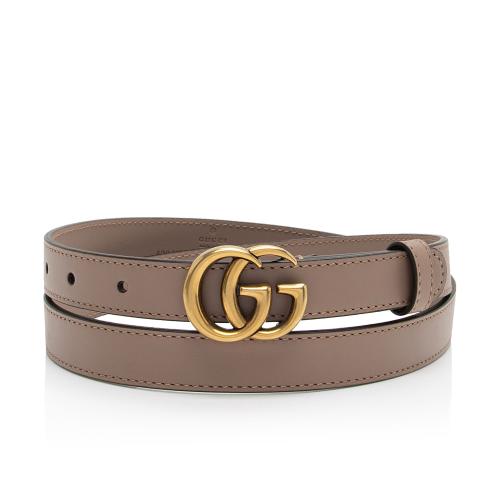 Gucci Leather GG Marmont Slim Belt - Size 36 / 92