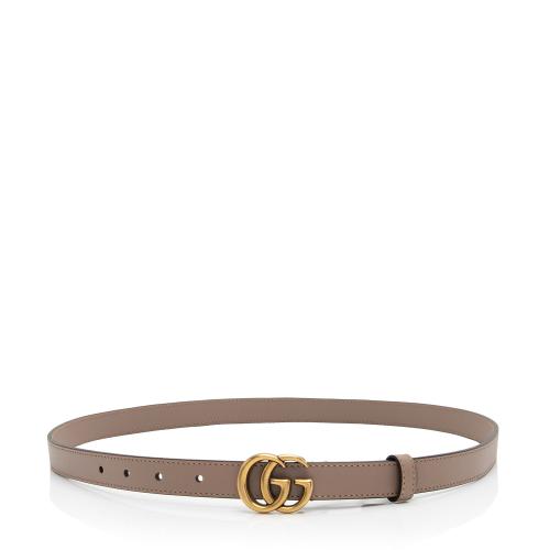 Gucci Leather GG Marmont Slim Belt - Size 36 / 92