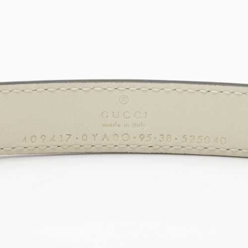 Gucci Leather GG Marmont Slim Belt - Size 38 / 95