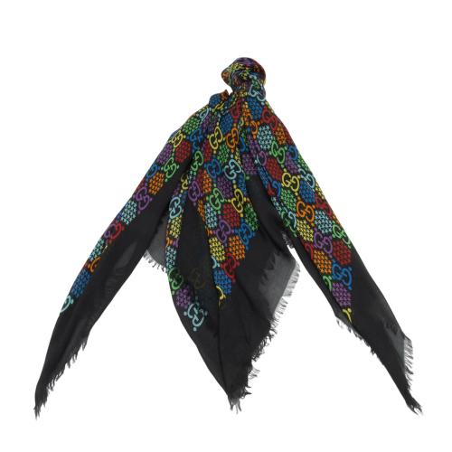 Gucci Silk GG Psychedelic 140cm Shawl