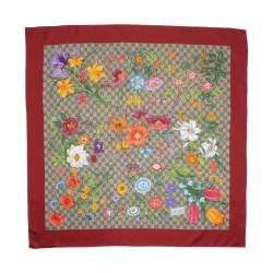 Gucci Silk Twill Flora 90cm Scarf