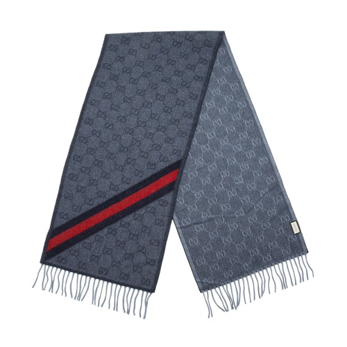 Gucci Wool Angora GG Web New Nikky Scarf