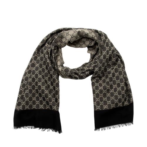 Gucci Wool Blend GG Jacquard Scarf