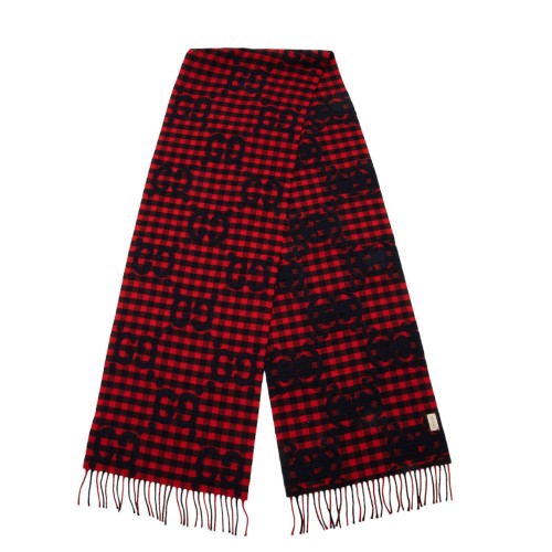 Gucci Wool Diamcheck GG Scarf