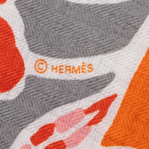 Hermes Cashmere Silk Bingata 140cm Shawl