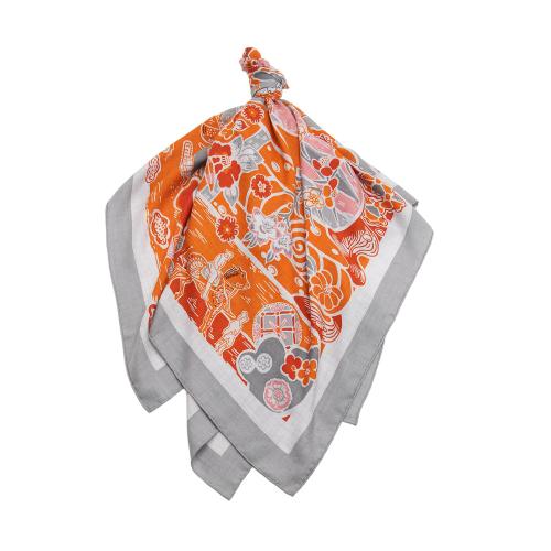 Hermes Cashmere Silk Bingata 140cm Shawl