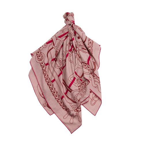 Hermes Cashmere Silk Panoplie Equestre 140cm Shawl