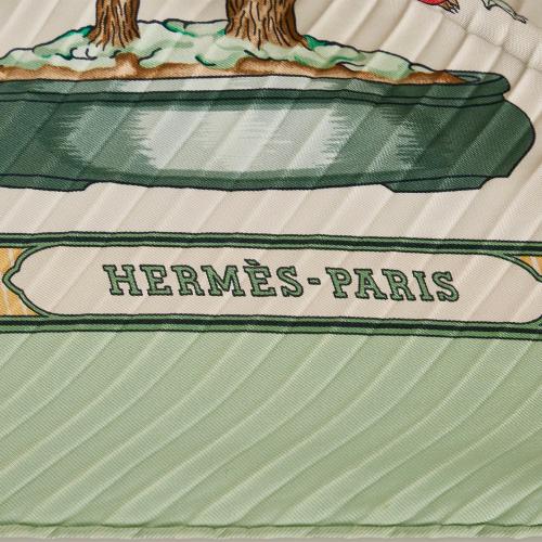 Hermes Pleated Silk Scarf