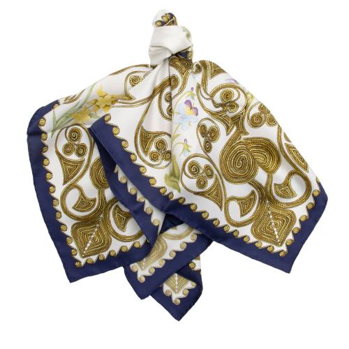 Hermes Silk Arabesques 90cm Scarf