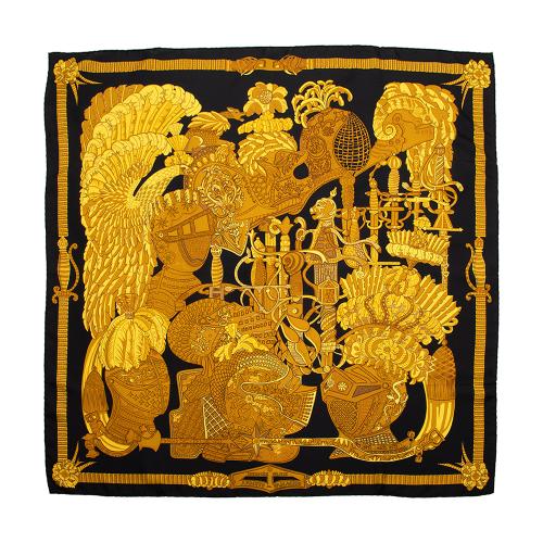 Hermes Silk Armets En Panache 90cm Scarf