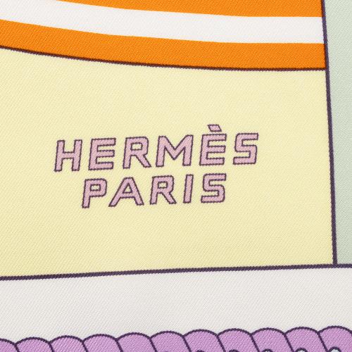 Hermes Silk Carre La Berline Bayadere 90cm Scarf