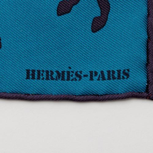 Hermes Silk Ex Libris 45cm Scarf