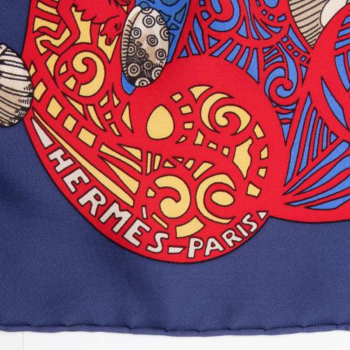 Hermes Silk LAtlantide 90cm Scarf