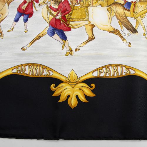 Hermes Silk Les Chevaux Des Moghols 90cm Scarf