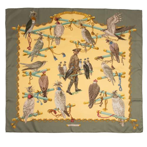 Hermes Silk Les Oiseaux Du Roy 90cm Scarf