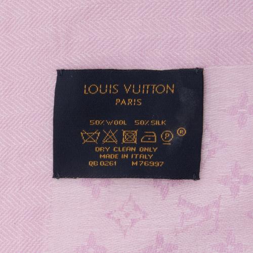 Louis Vuitton Silk Wool Monogram Peitt Louis Shawl