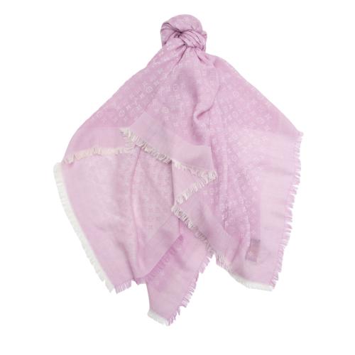 Louis Vuitton Silk Wool Monogram Peitt Louis Shawl