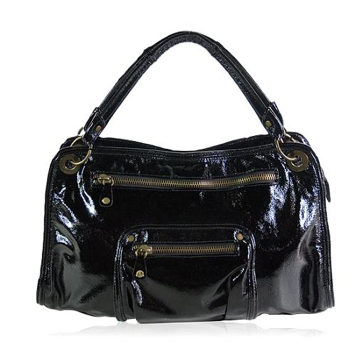 Andrea Brueckner Luxemborg Patent Satchel Handbag