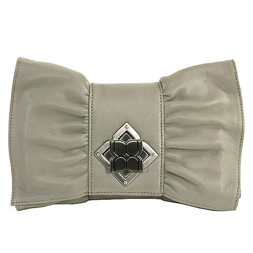 BCBGMAXAZRIA Leather Bow Clutch