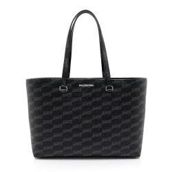 Balenciaga BB Monogram Canvas Signature E/W Medium Shopper Tote