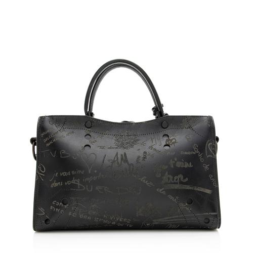 Balenciaga Calfskin Blackout Graffiti City Small Satchel Balenciaga Handbags Bag Borrow or Steal