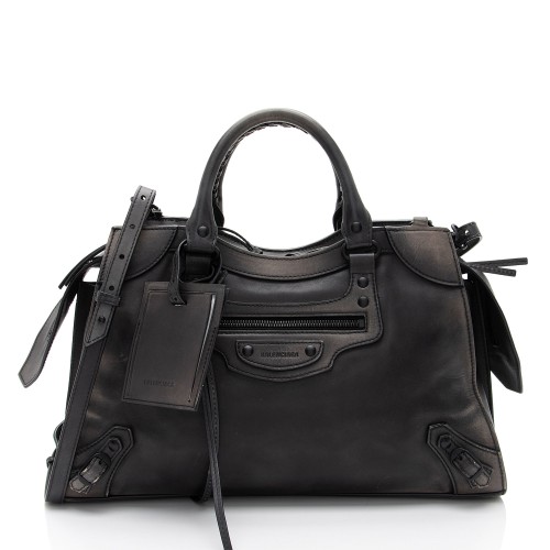 Balenciaga Grained Calfskin Neo Classic City Satchel