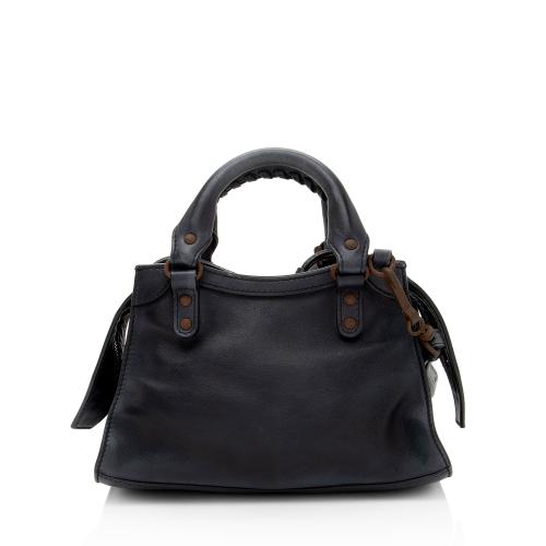 Balenciaga Calfskin Neo Classic Rust Hardware City Mini Satchel