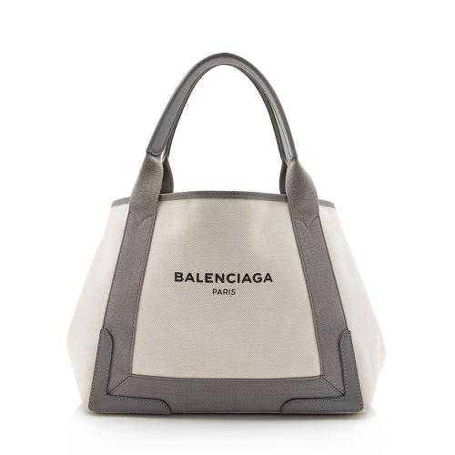 Balenciaga Canvas Logo Cabas Small Tote