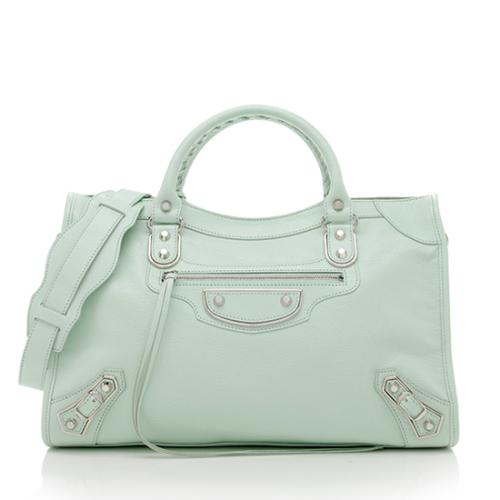 Balenciaga Chevre Classic Metallic Edge City Satchel