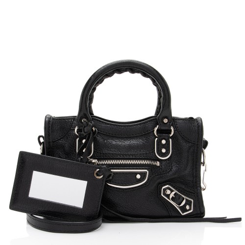 Balenciaga Chevre Metal Edge City Nano Satchel