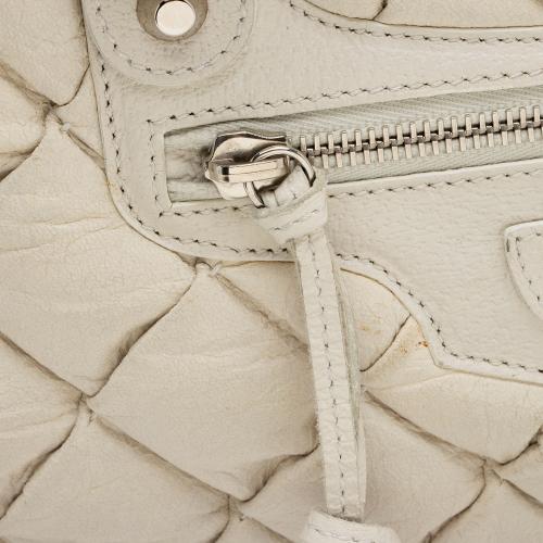 Balenciaga Chevre Quilted Matelasse Leather Boston Bag