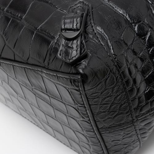 Balenciaga Croc Embossed Calfskin Neo Classic XS Hobo