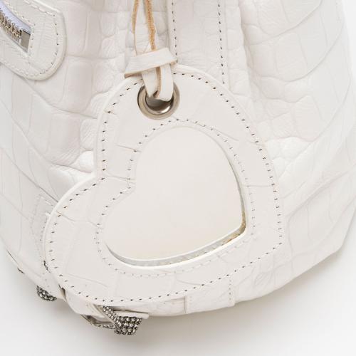 Balenciaga Croc Embossed Crystal Le Cagole XS Bucket Bag