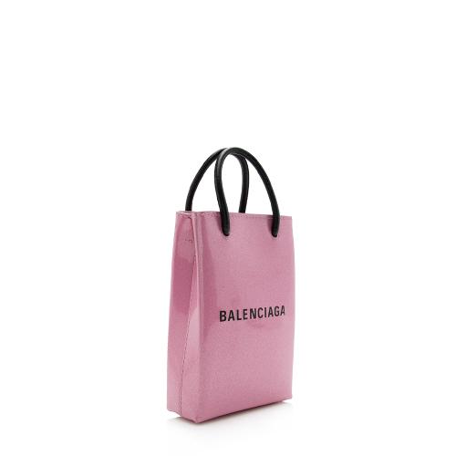 Balenciaga Glitter Patent Leather Phone Holder Crossbody